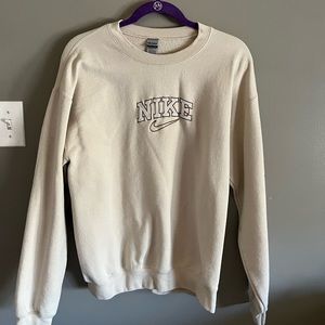 Etsy: Custom Nike beige crewneck size medium